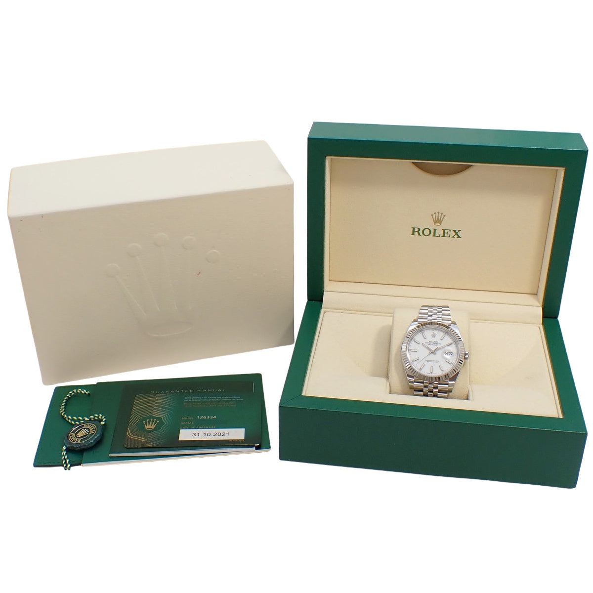 Datejust 41 126334 White Gold/Stainless Steel Random Number White Automatic Men's