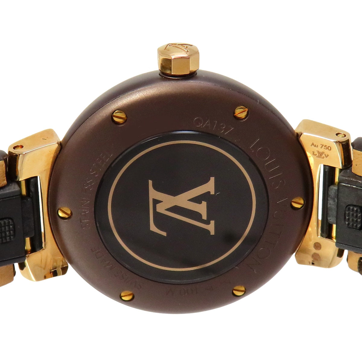 Tambour Slim QA137 PG/SS/Leather Brown Quartz Women's