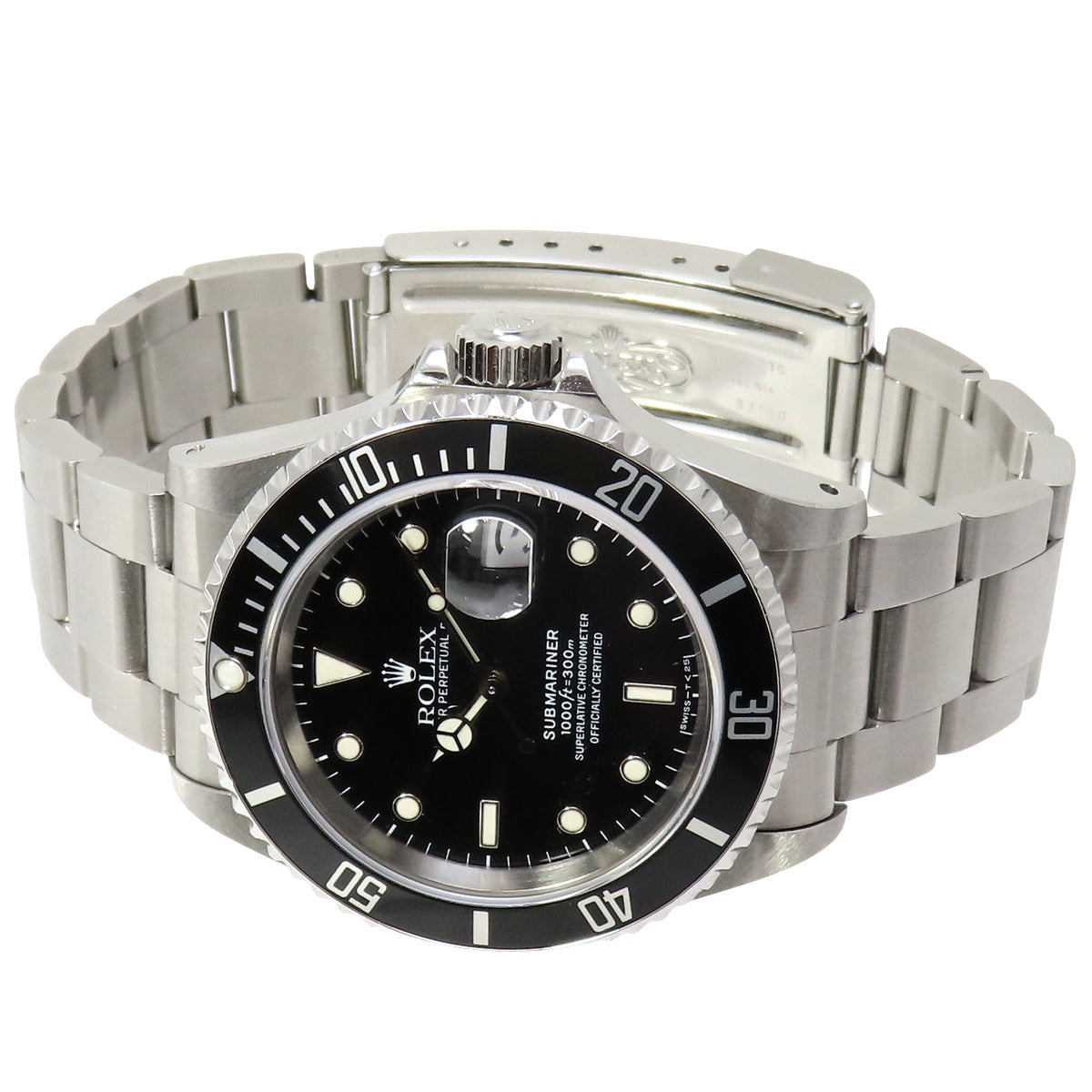 サブマリーナー デイト トリチウム 16610 SS S番 ブラック 自動巻き メンズ