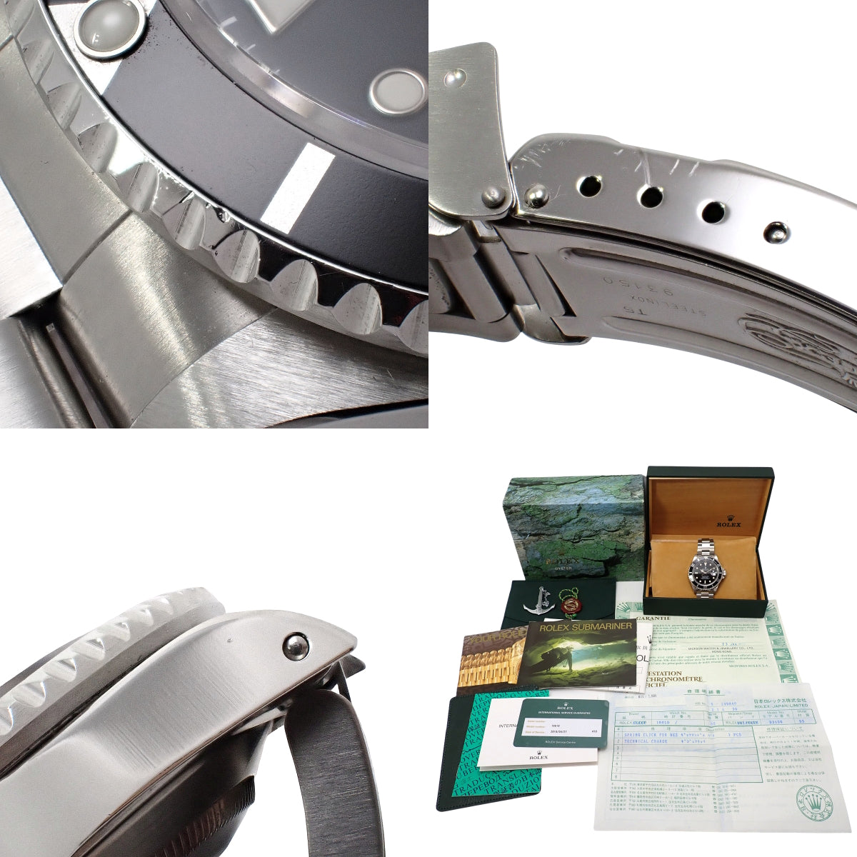 Submariner Date Tritium 16610 SS S-number Black Automatic Men's