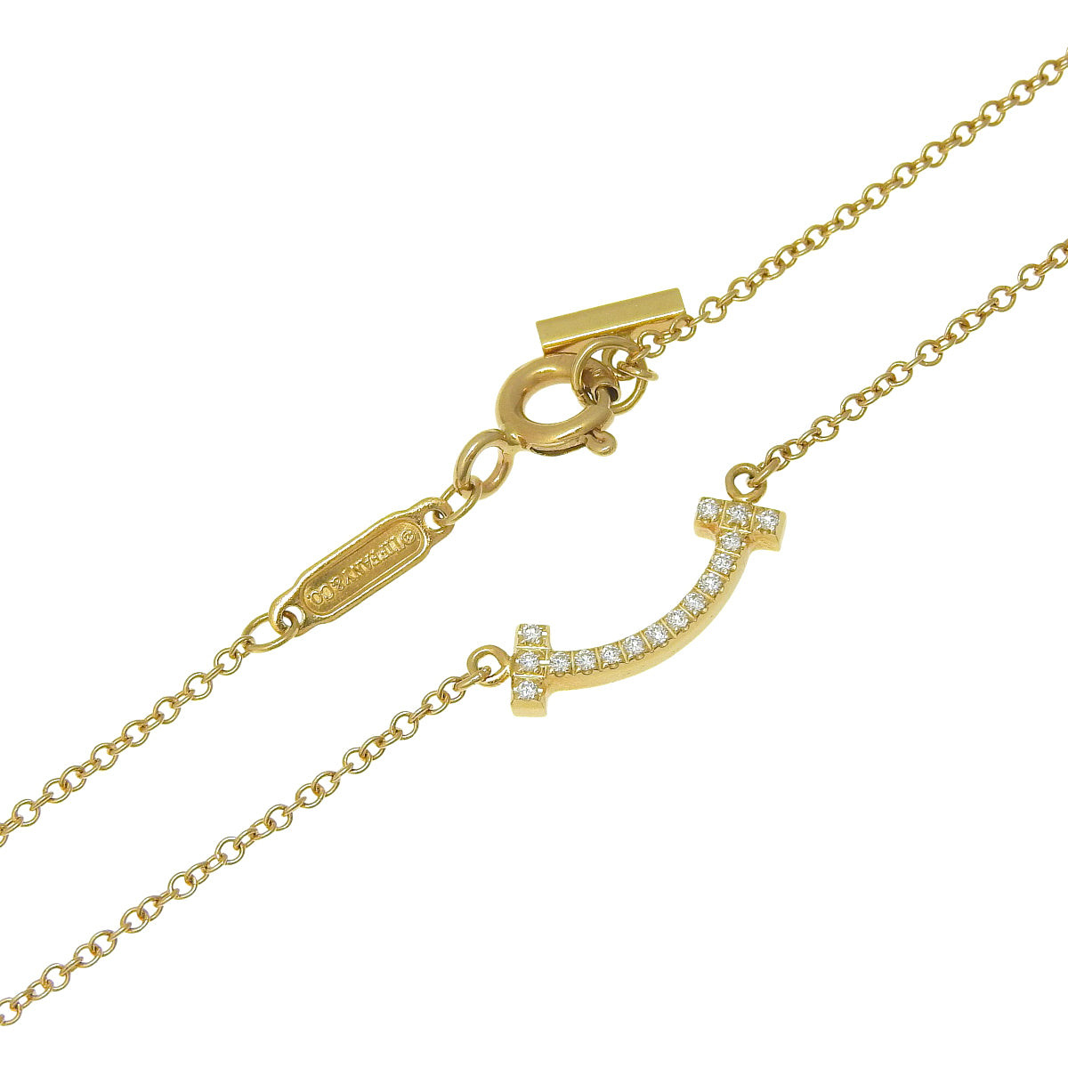 Smile Pendant in 18K Yellow Gold with Diamonds