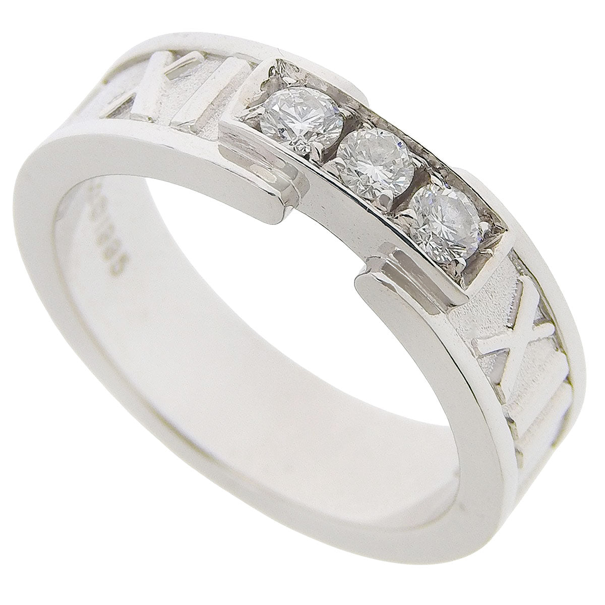 Atlas ring with diamonds in white gold, 18K white gold, 7.3g