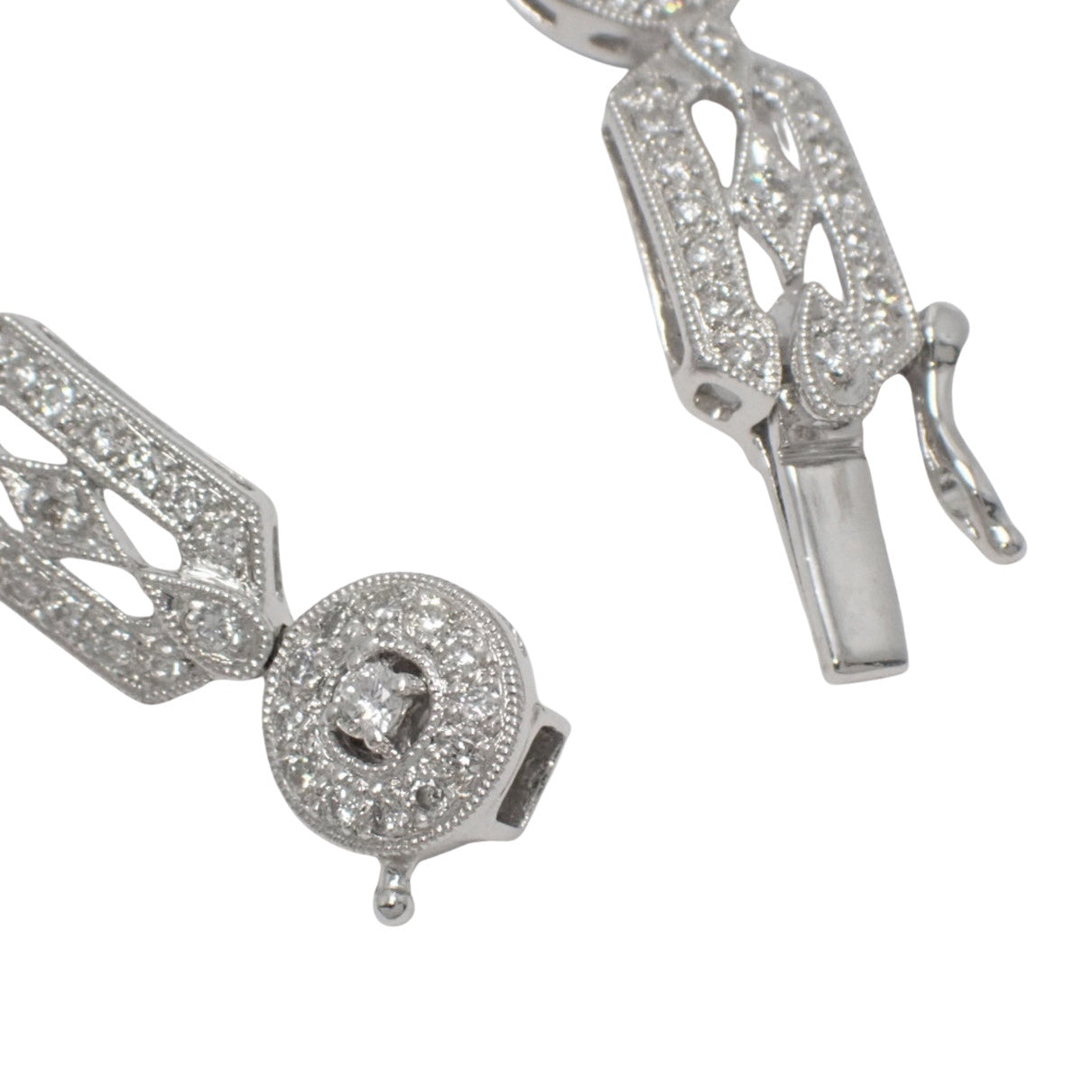 アールデコ ダイヤモンド ブレスレット D2.42 ホワイトゴールド K18WG 19.6g