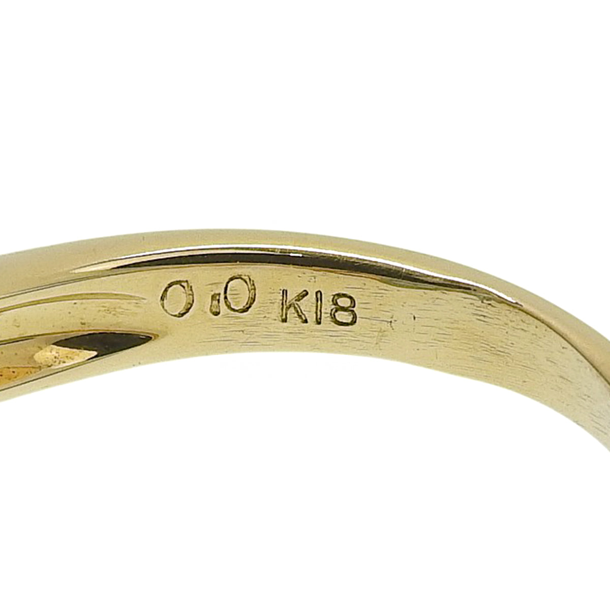 ジルコン リング Z10.41/D0.10 イエローゴールド K18YG 7.2g