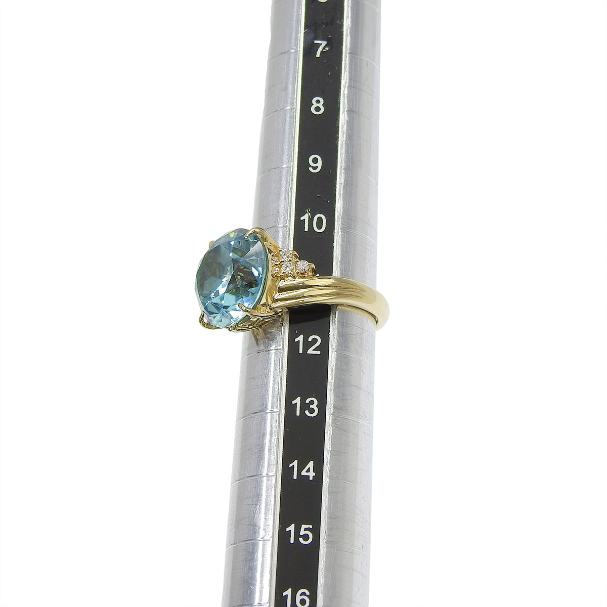 ジルコン リング Z10.41/D0.10 イエローゴールド K18YG 7.2g