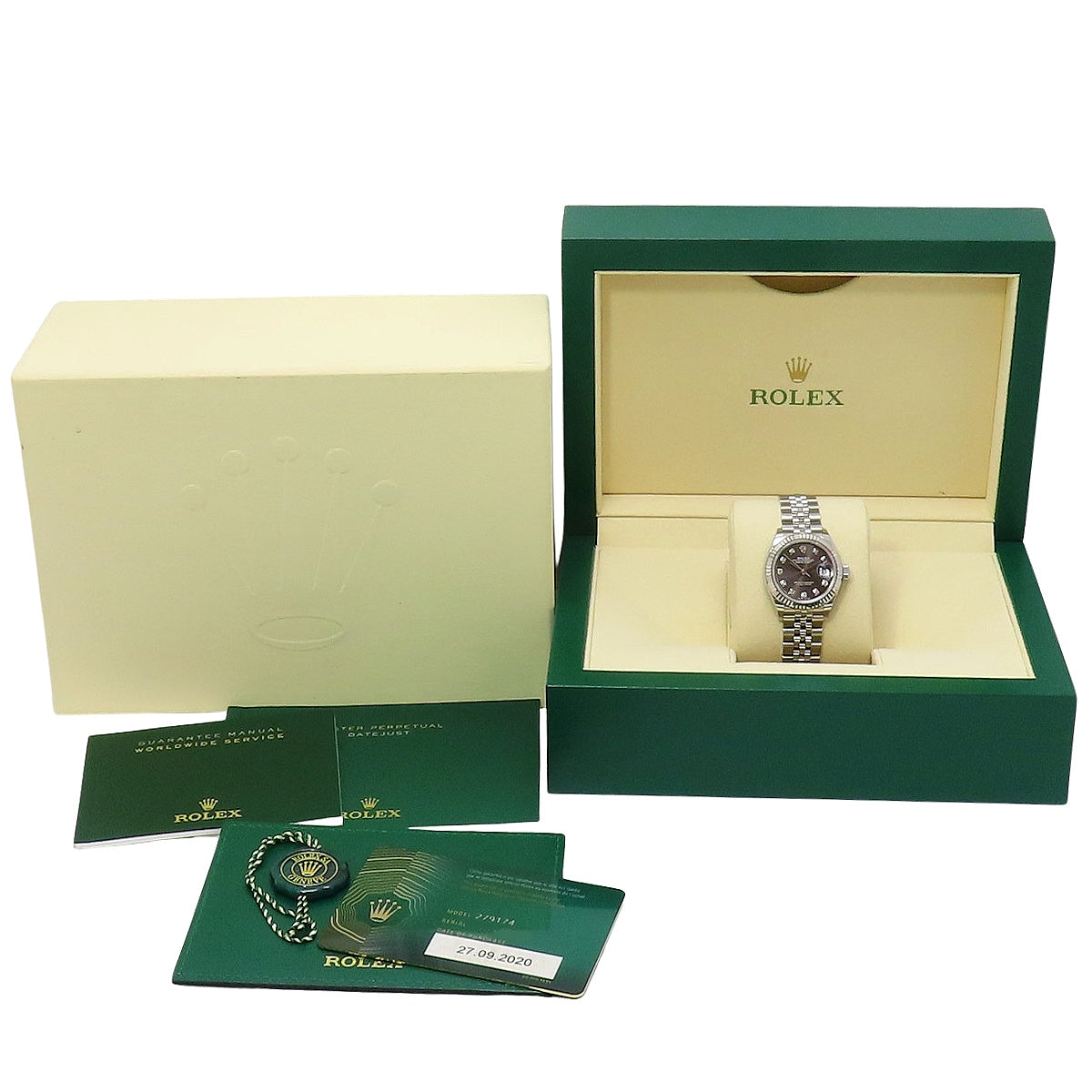 デイトジャスト28 279174 WG/SS ランダム番 10PD ダークグレー 自動巻き