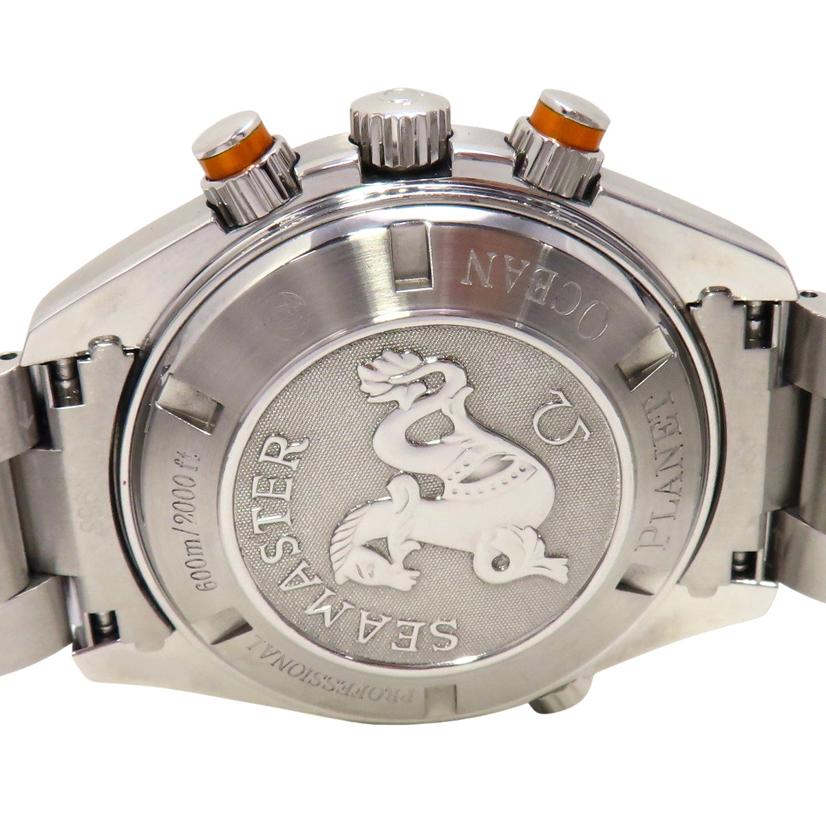 Seamaster Planet Ocean 600 2218.50 Stainless Steel Orange Bezel Black Automatic Men's Watch
