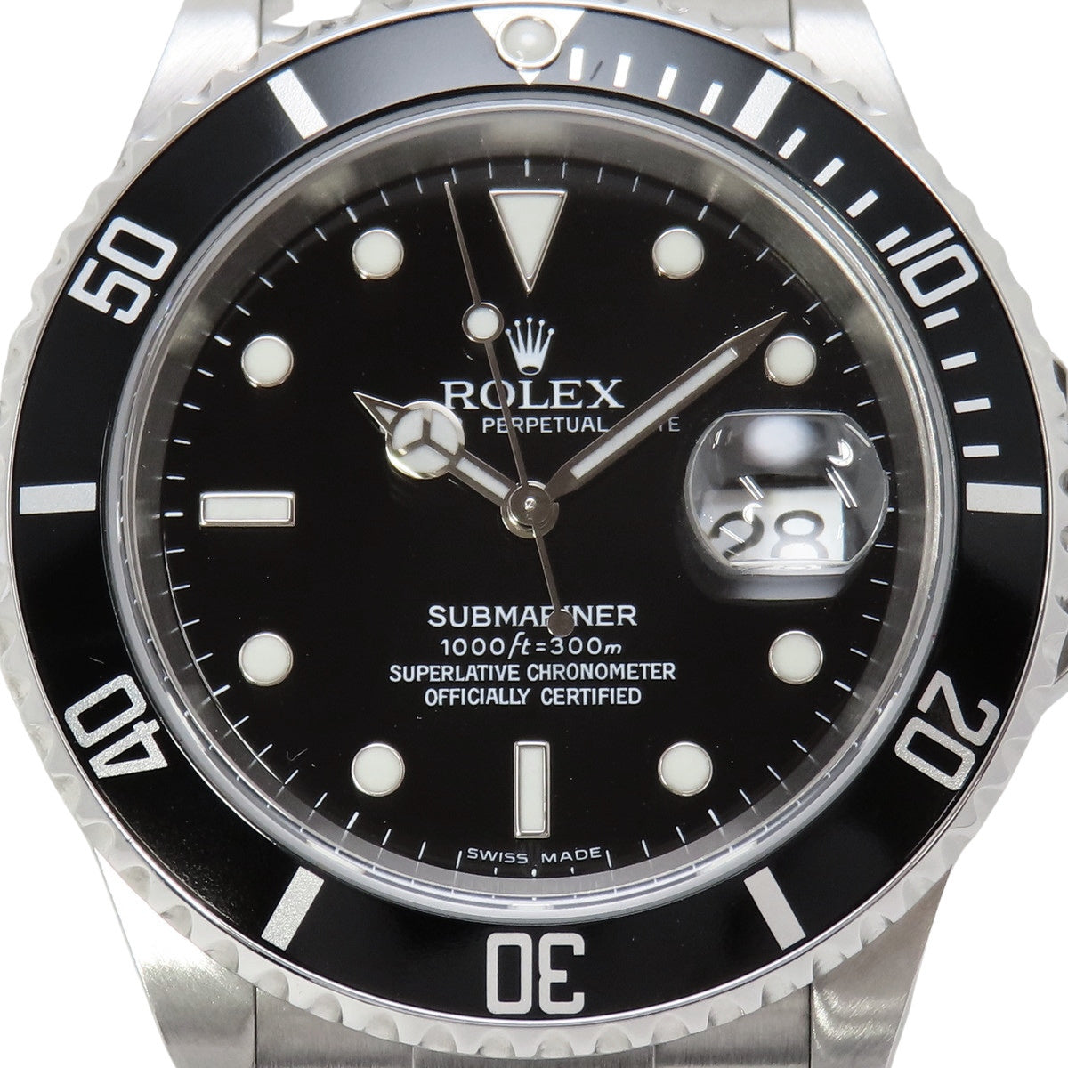 Submariner 16610 SS Z-number Black Automatic Men's