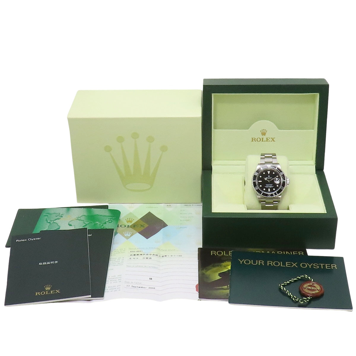 Submariner 16610 SS Z-number Black Automatic Men's