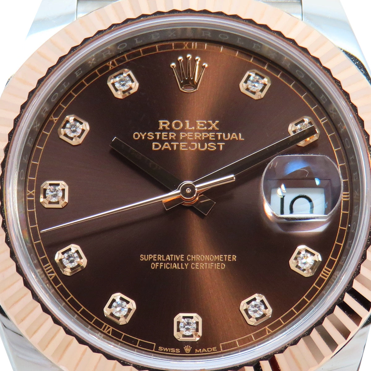 Datejust 41 126331G PG/SS Random Number Chocolate/10PD Automatic Men's