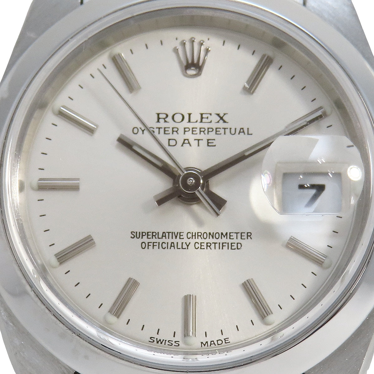 Oyster Perpetual Date 79160 SS P-number Silver Automatic Women's