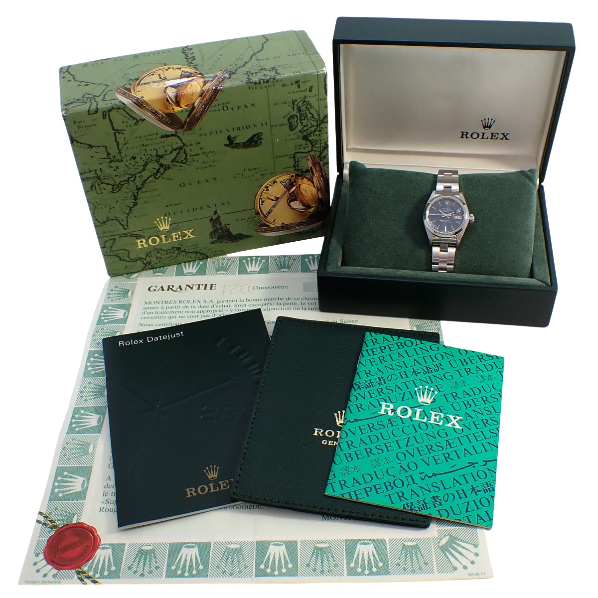 オイスターパーペチュアルデイト 79160 SS A番 ブルー 自動巻き レディース