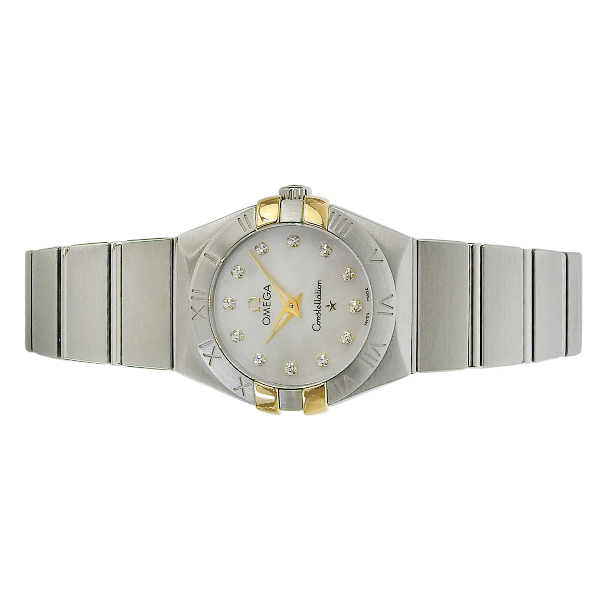 コンステレーション 123.20.24.60.55.006 YG/SS シェル文字盤 ダイヤインデックス クオーツ レディース