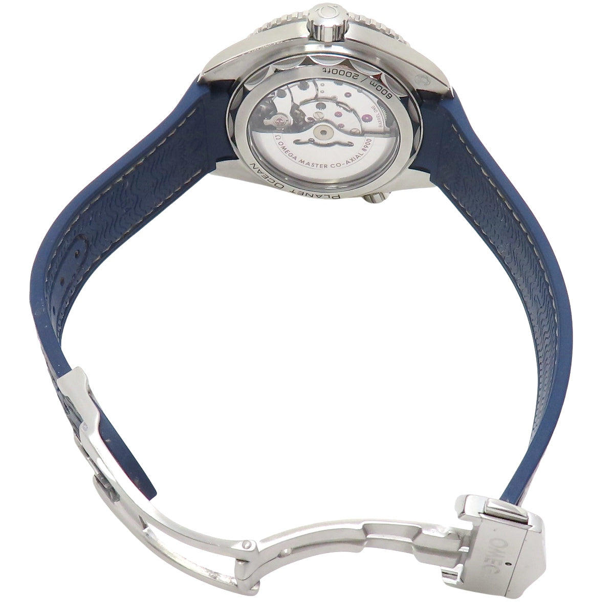 Seamaster Planet Ocean 215.33.44.21.03.001 SS/Rubber Blue Automatic Men's