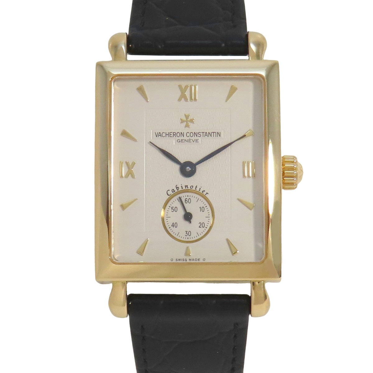 Historiques Cabinotier 91001/000J-7 YG/皮革 白色 手动上链 男士腕表