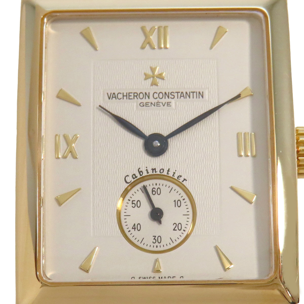 Historiques Cabinotier 91001/000J-7 YG/皮革 白色 手动上链 男士腕表