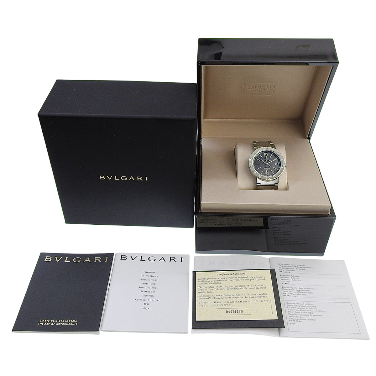 宝格丽 (Bvlgari) BB38SSAUTO SS 黑色自动男士腕表