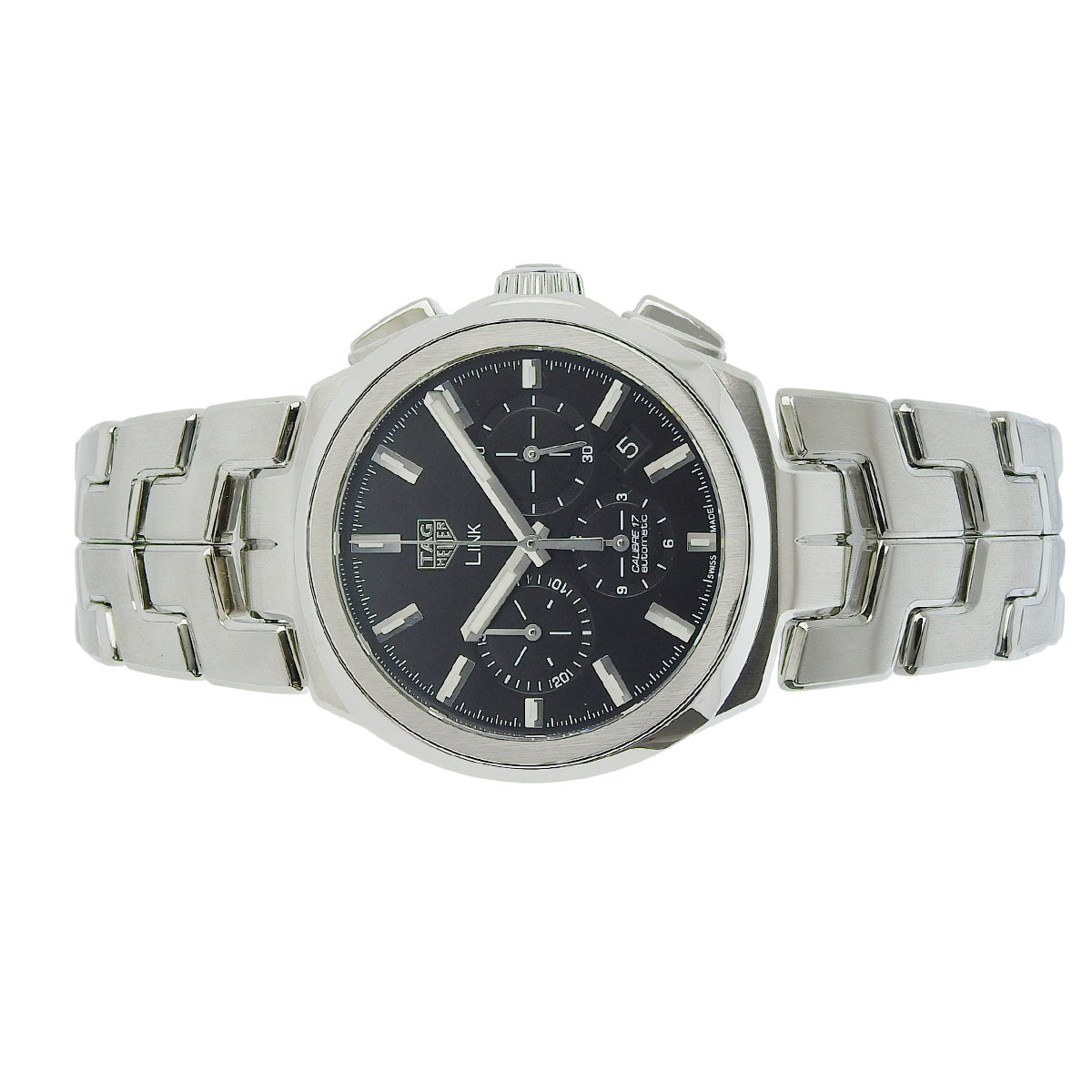 リンク クロノグラフ CBC2110.BA0603 SS ブラック 自動巻き メンズ