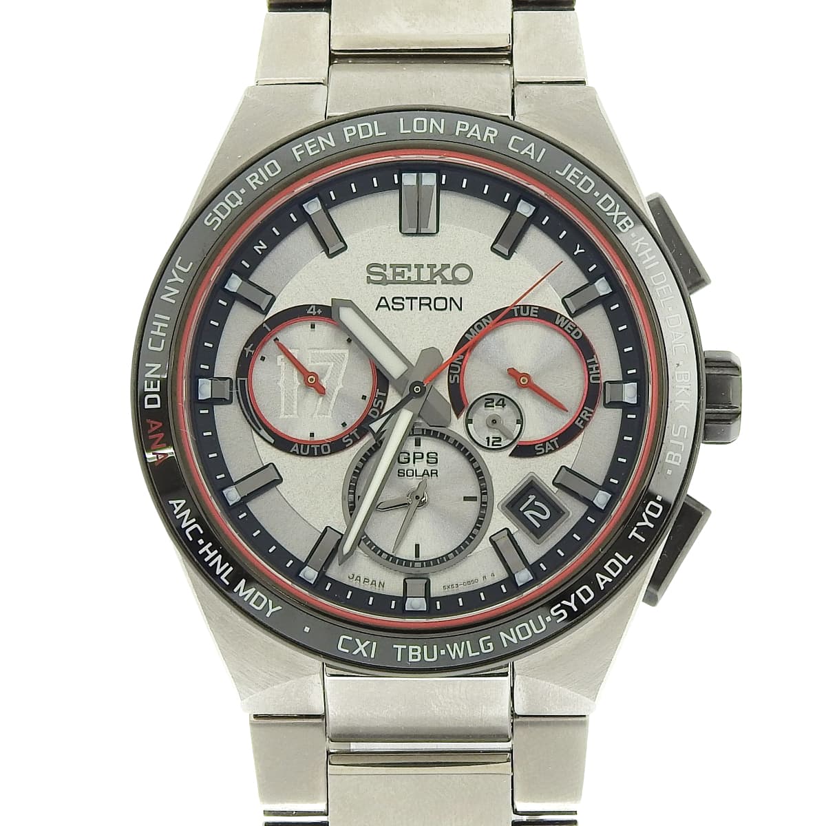 Astron Shohei Ohtani 2022 Limited Edition SBXC125 TI Silver Solar Men's Model (1,700 units in Japan)