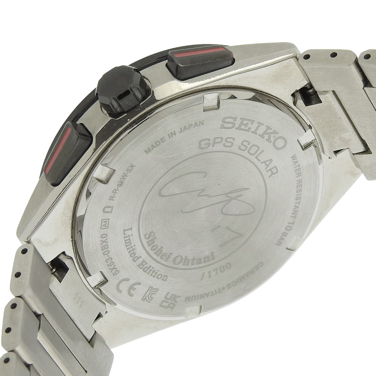 Astron Shohei Ohtani 2022 限量版 SBXC125 TI 银色太阳能男款手表(日本限量 1700 台)