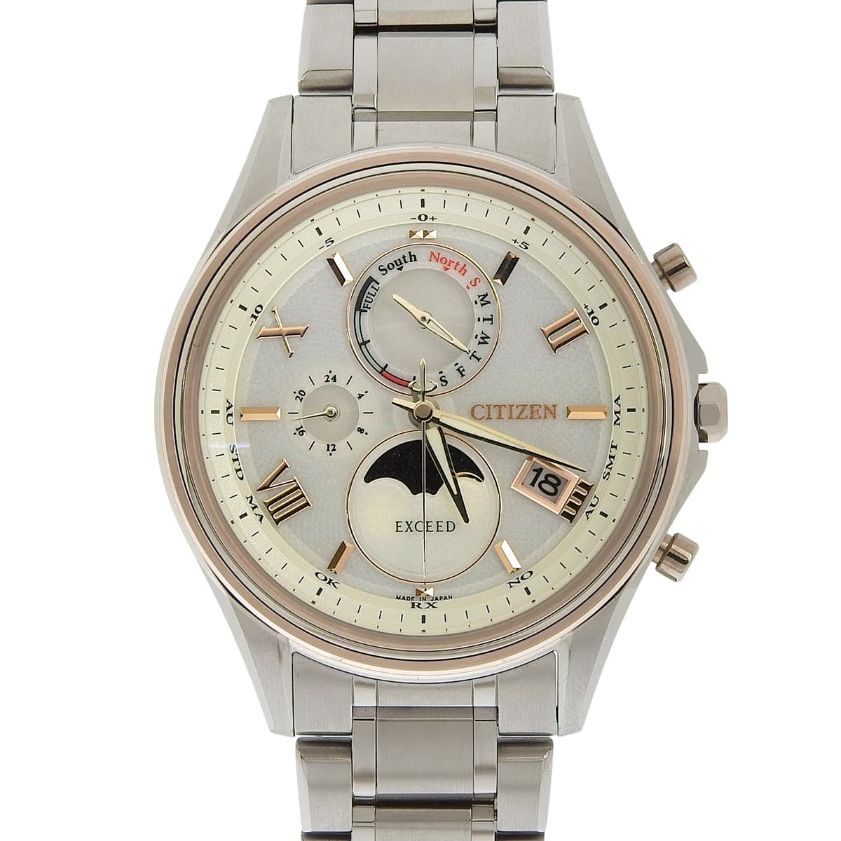 Exceed BY1026-65A TI White Solar Men's Watch