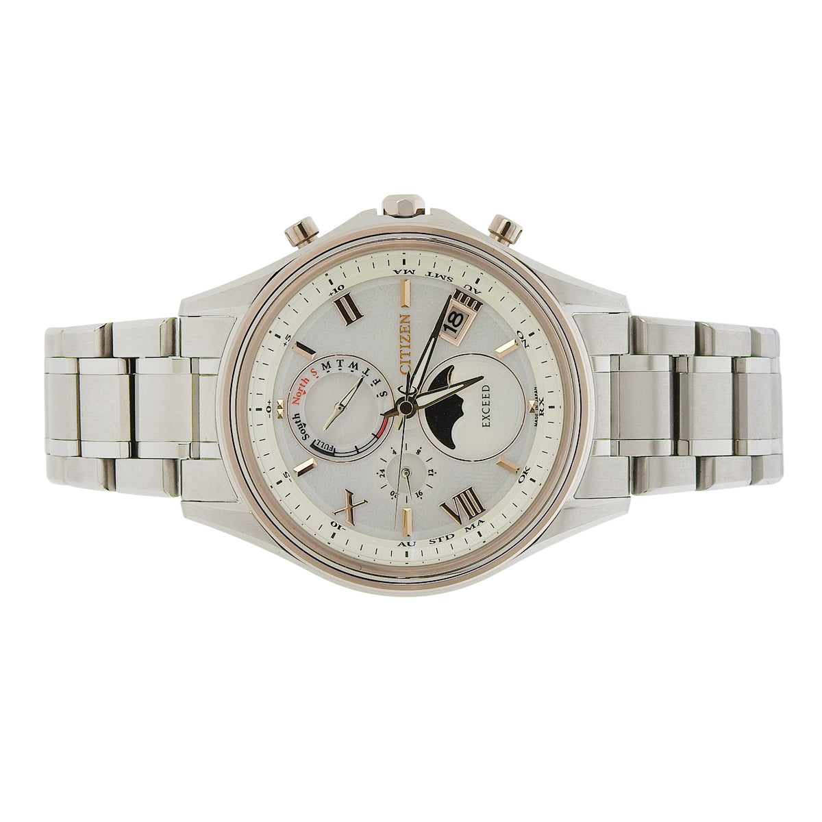 Exceed BY1026-65A TI White Solar Men's Watch