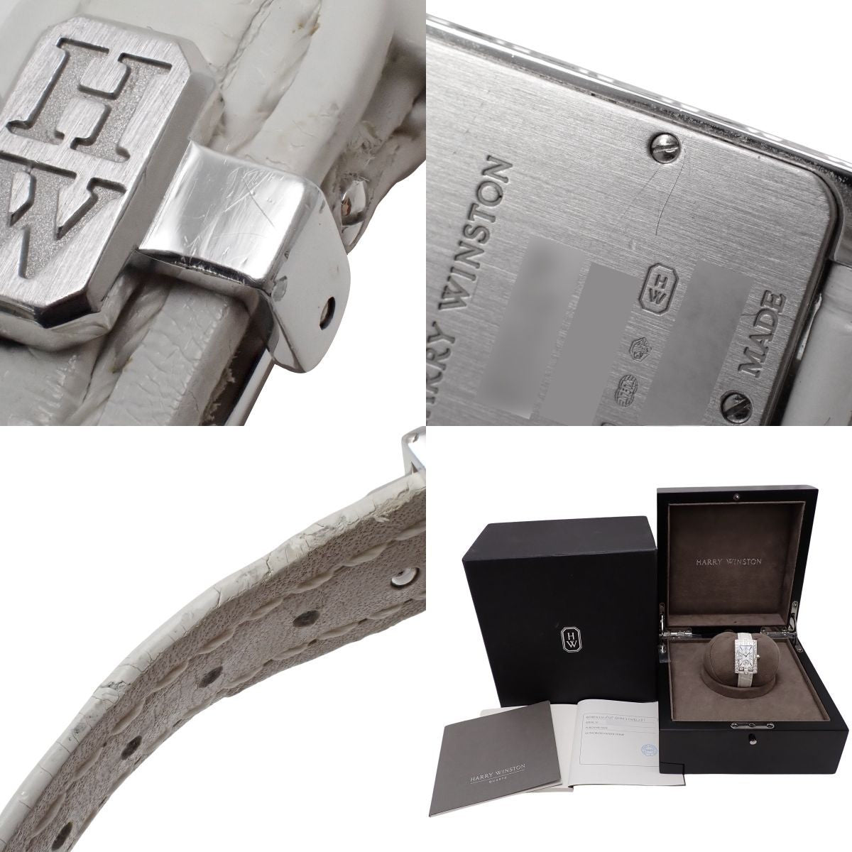 アヴェニュー クラシック ベゼルダイヤ AVEQHM21WW231 WG/革 マザーオブパール文字盤 ホワイト クオーツ レディース