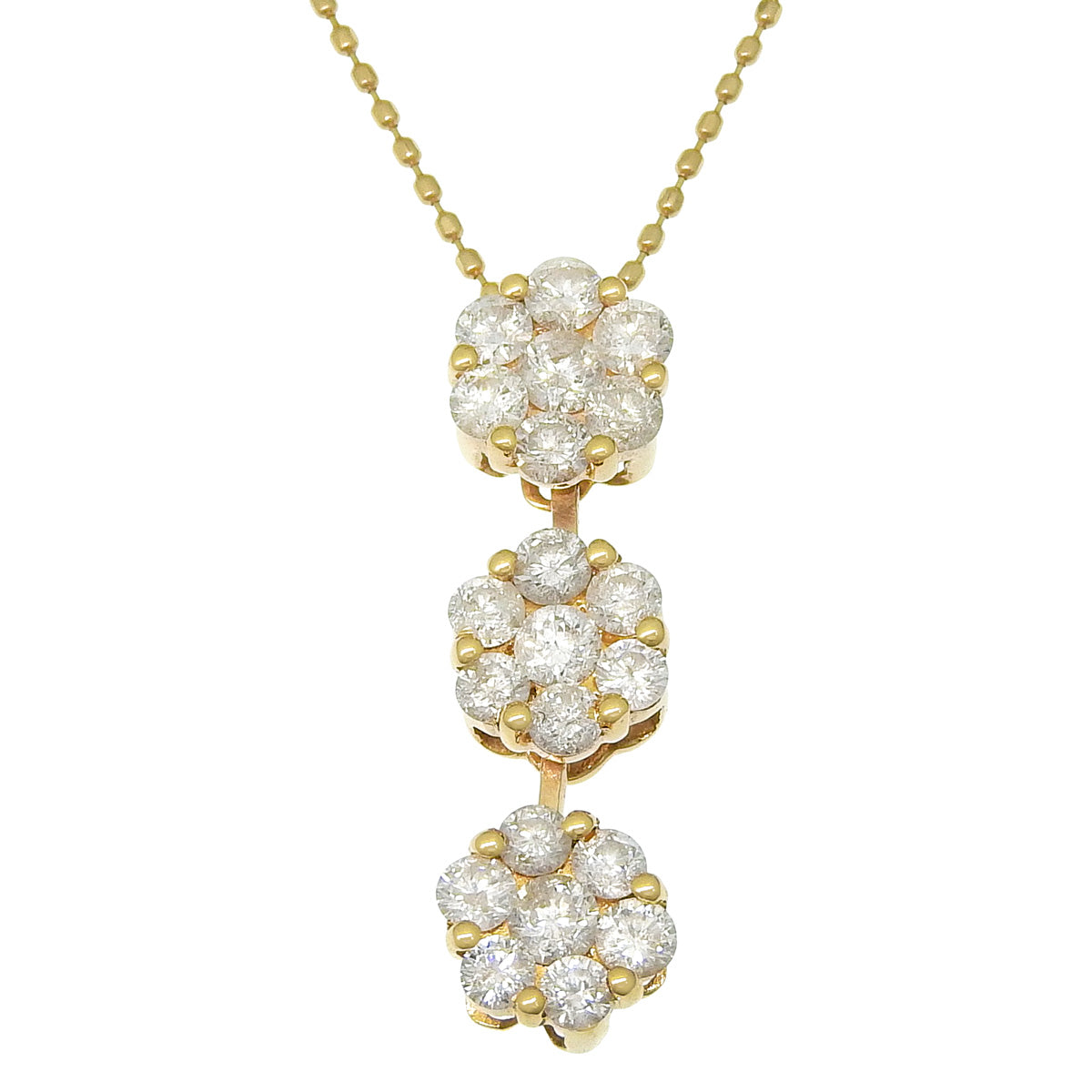 Flower Diamond Necklace D1.00 Pink Gold K18PG