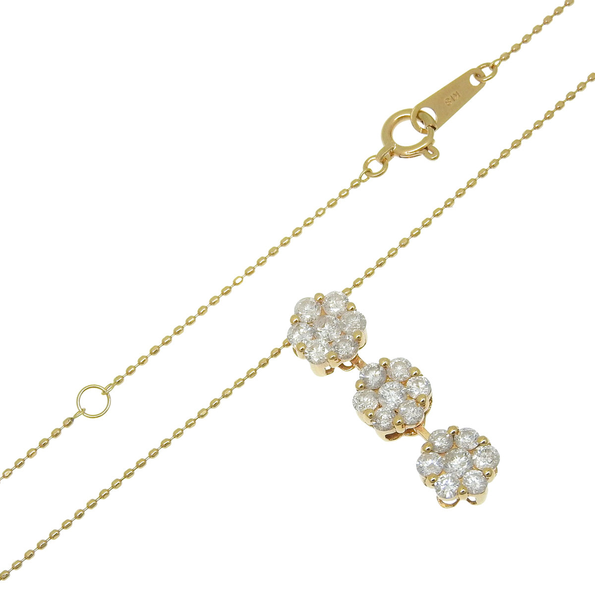 Flower Diamond Necklace D1.00 Pink Gold K18PG