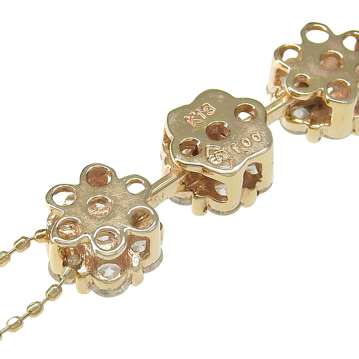 Flower Diamond Necklace D1.00 Pink Gold K18PG