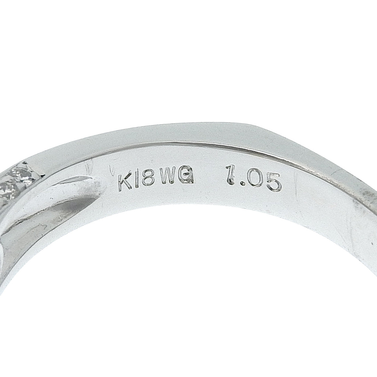 Yellow sapphire diamond ring YS1.05/D0.63 White gold K18WG 6.6g