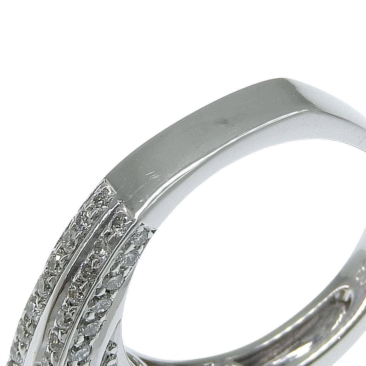 Yellow sapphire diamond ring YS1.05/D0.63 White gold K18WG 6.6g