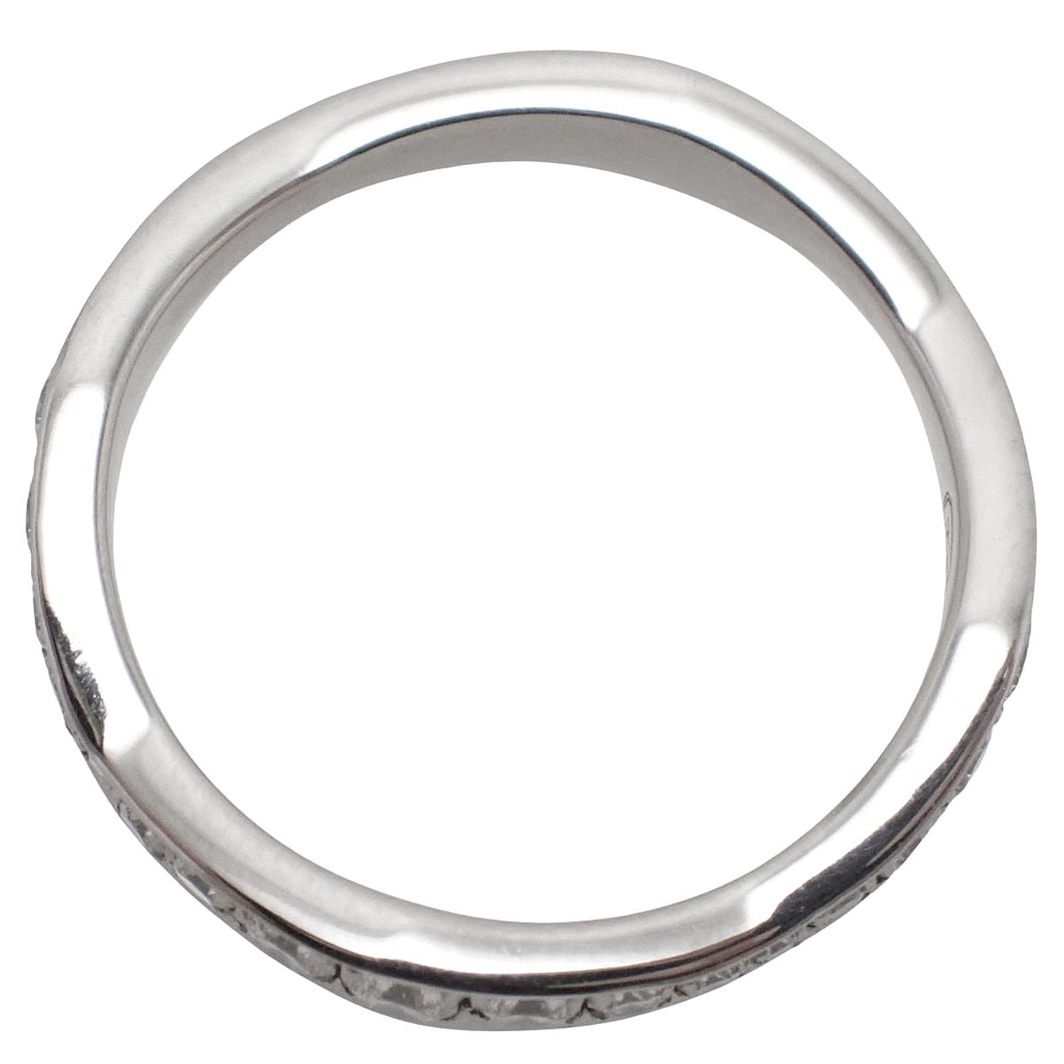 Pavé Wave Band Ring Diamond Platinum Pt950 2.7g