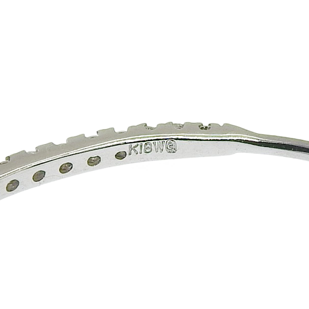 Diamond hook earrings D0.402,0.07,0.502,0.07 White gold K18WG 2.0g