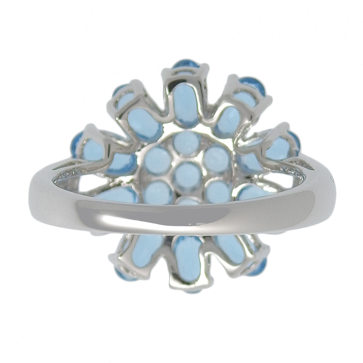 Blue topaz ring, T2.80, white gold, K18WG, 5.4g