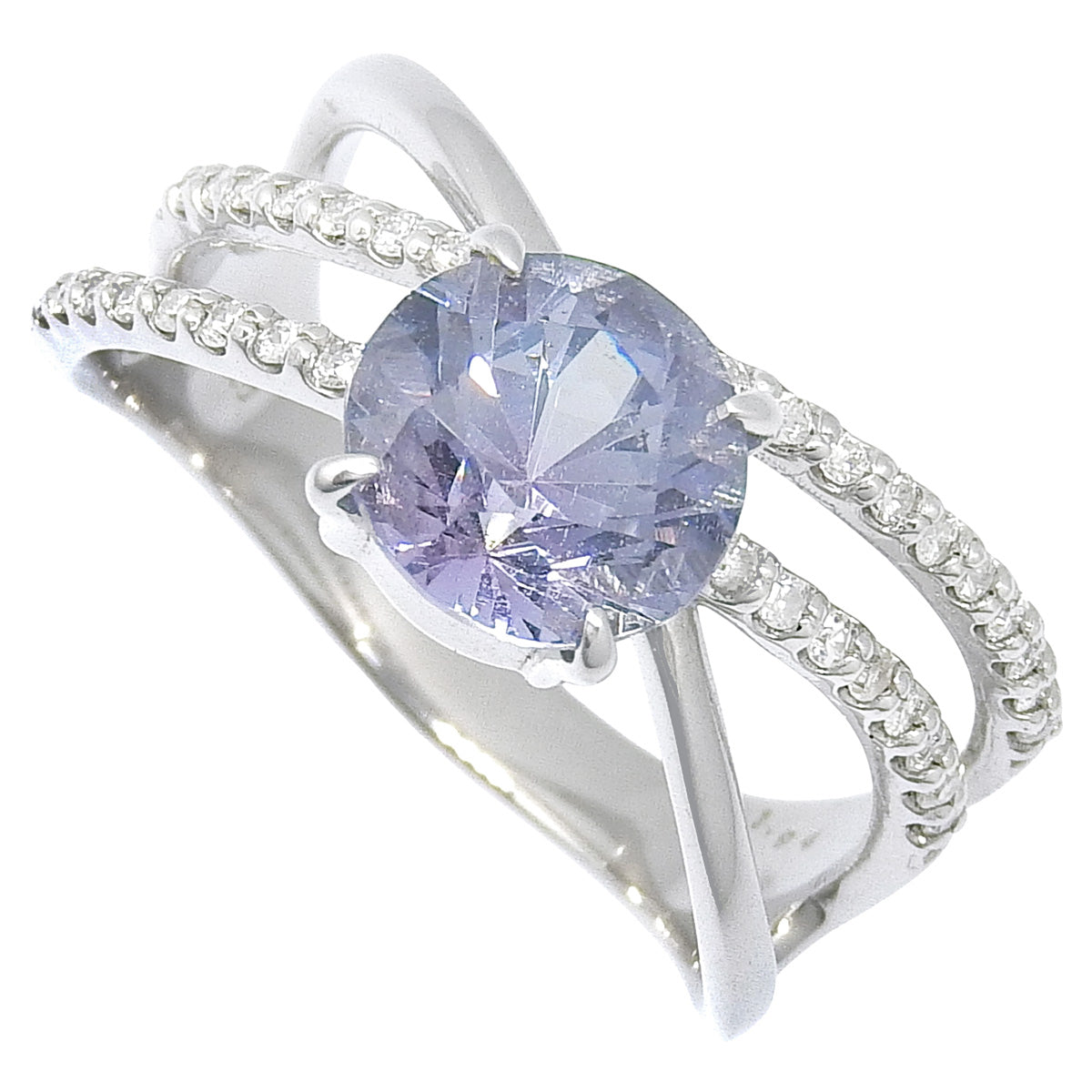 尖晶石钻石戒指 SP1.94/D0.19 铂金 Pt950 5.5克