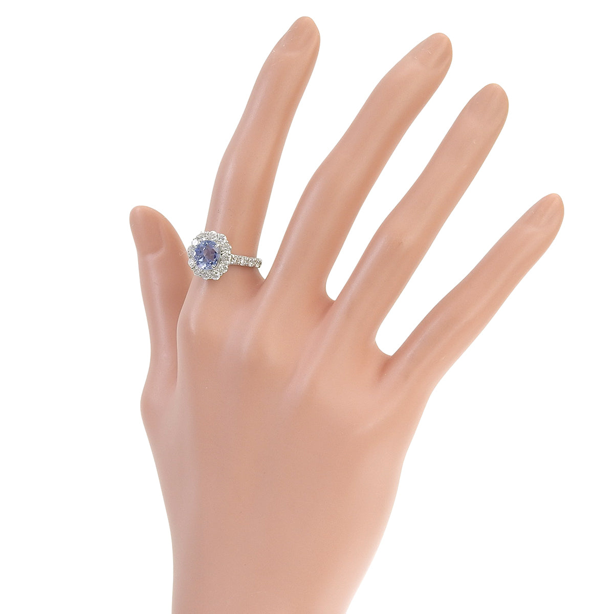 Blue Sapphire Ring S2.579/D1.24 Platinum Pt950 4.5g