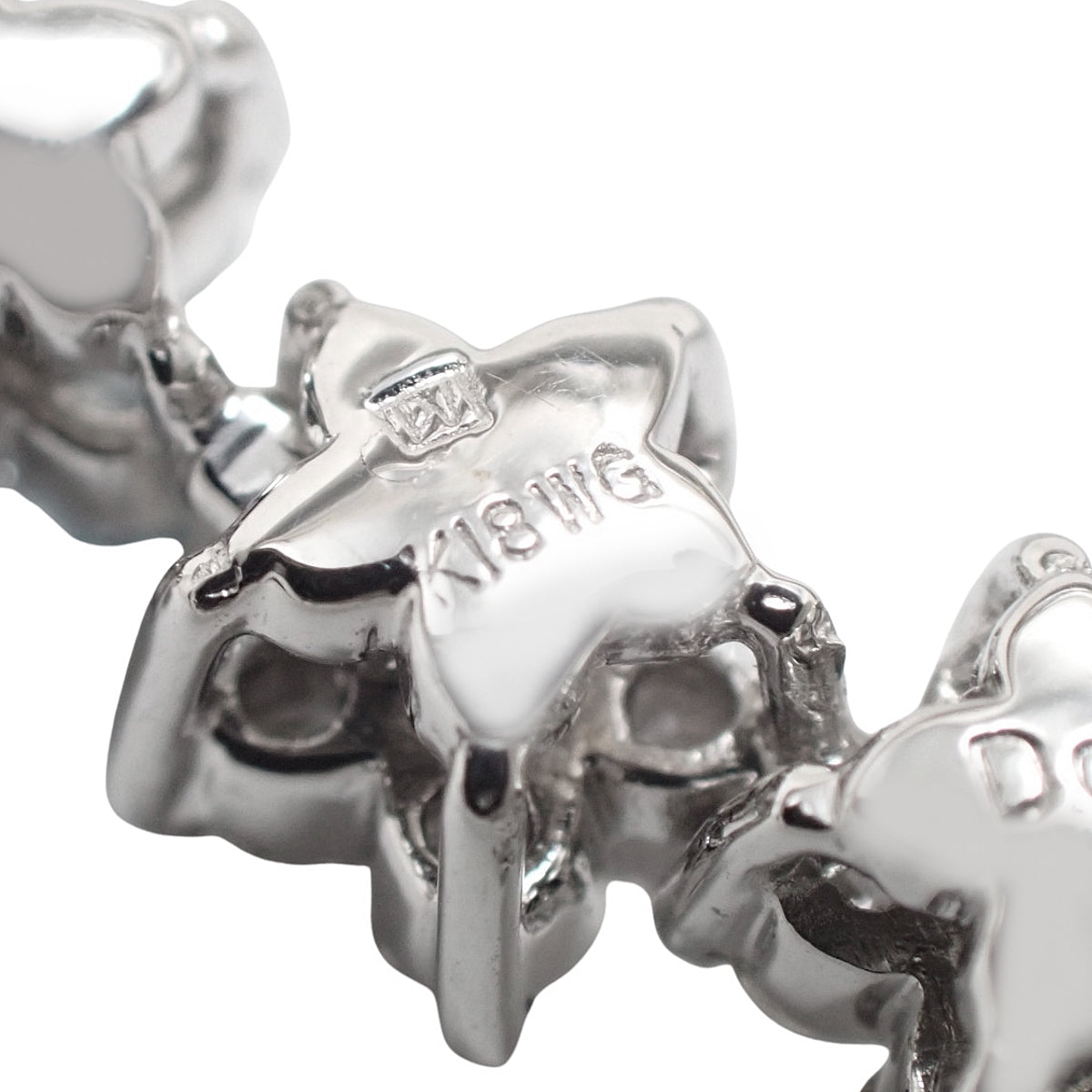 6連スター ネックレス ダイヤモンド/トリートダイヤモンド D0.40,0.23 K18WG 5.1g