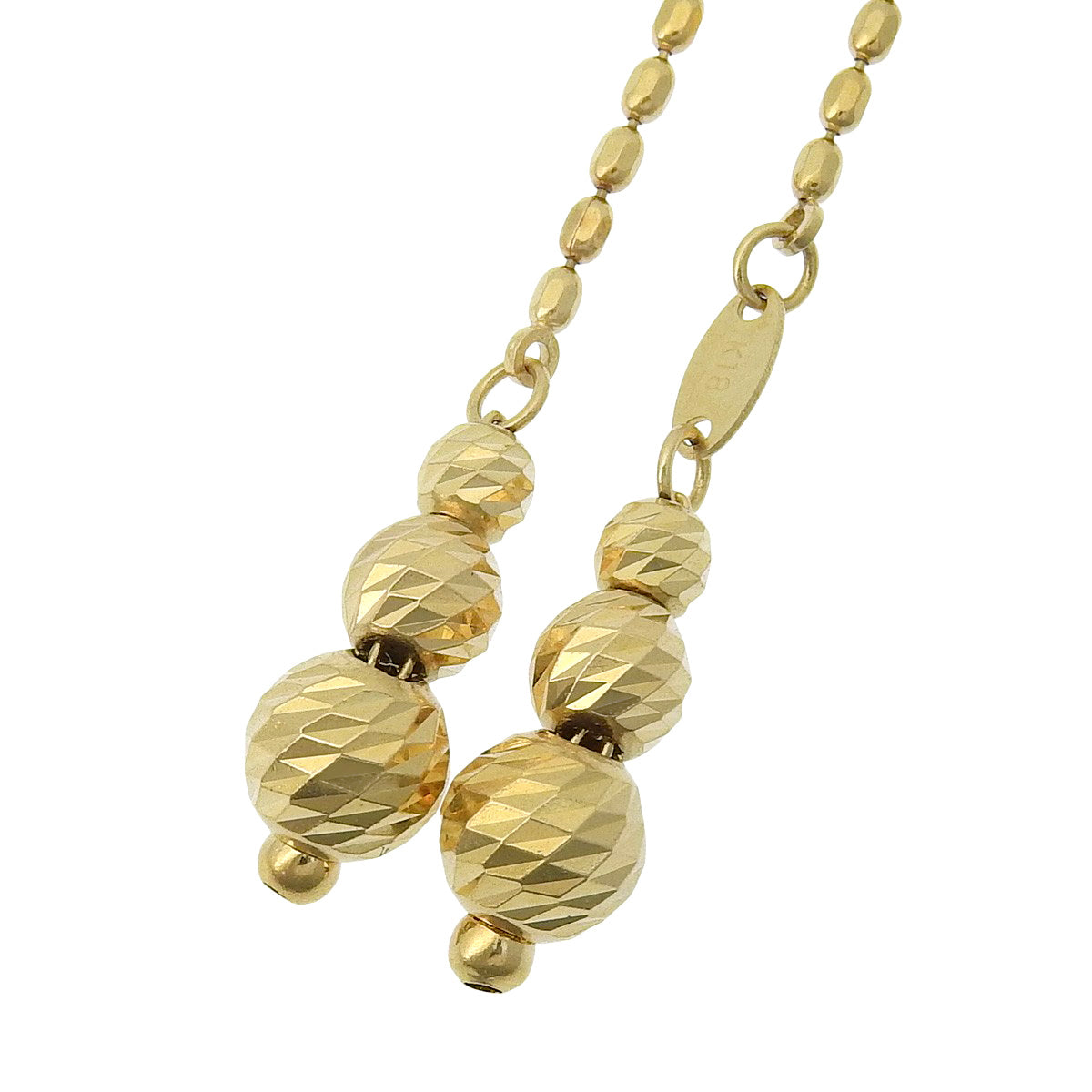 ボール チェーンネックレス イエローゴールド K18YG 6.9g