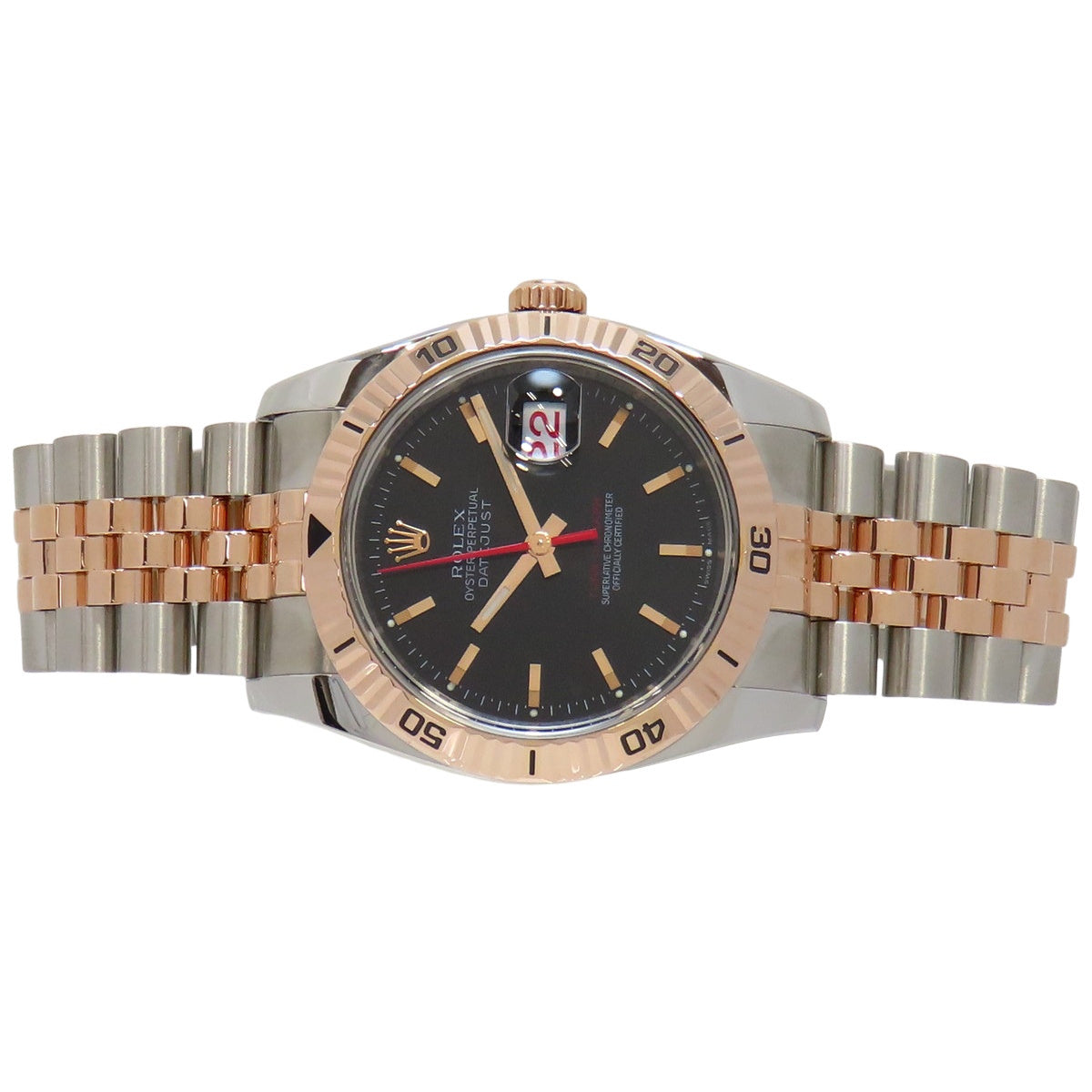 デイトジャスト ターノグラフ 116261 PG/SS D番 ブラック 自動巻き メンズ