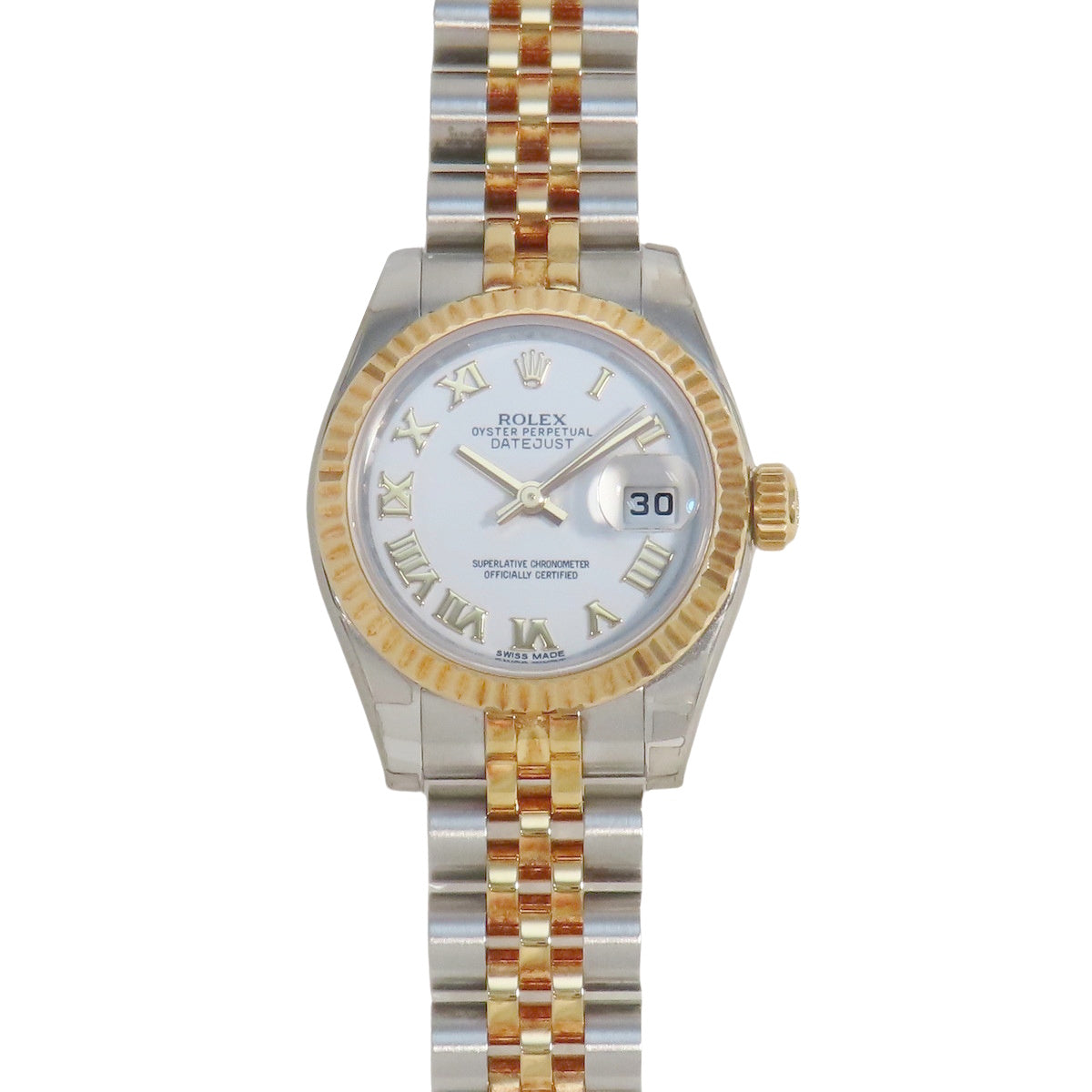 デイトジャスト 179173 YG/SS ランダム番 ホワイトローマ 自動巻き レディース