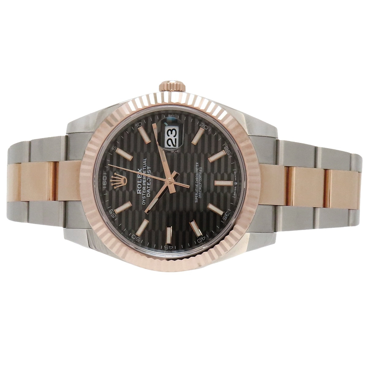 Datejust 41 126331 PG/SS 随机编号凹槽纹表盘灰色自动男士腕表