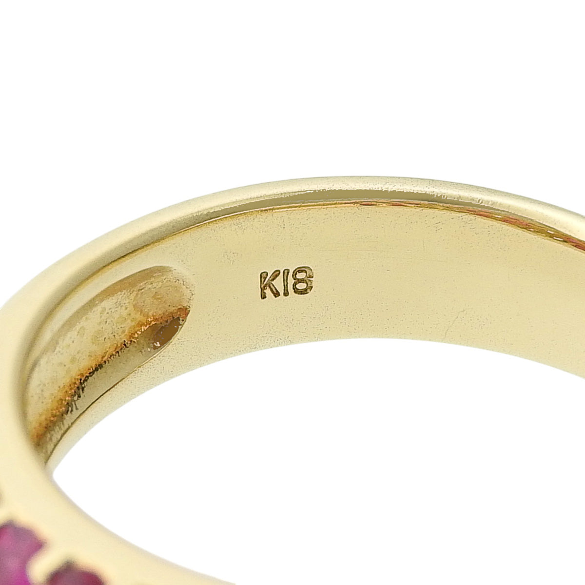 フラワーパヴェ ルビー ダイヤモンド リング R0.50/D0.39 イエローゴールド K18YG 12(52)号 6.2g