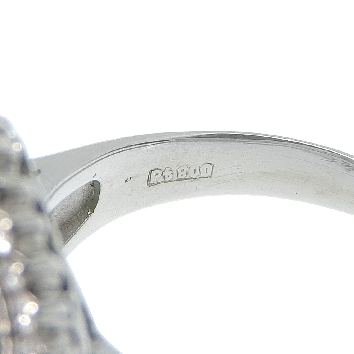 Jadeite Diamond Ring H3.59/D0.94 Platinum Pt900 11.2g Jadeite