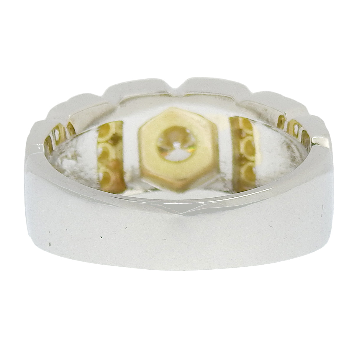 ヘキサゴン コンビリング プラチナ Pt900 イエローゴールド K18YG 15.5g