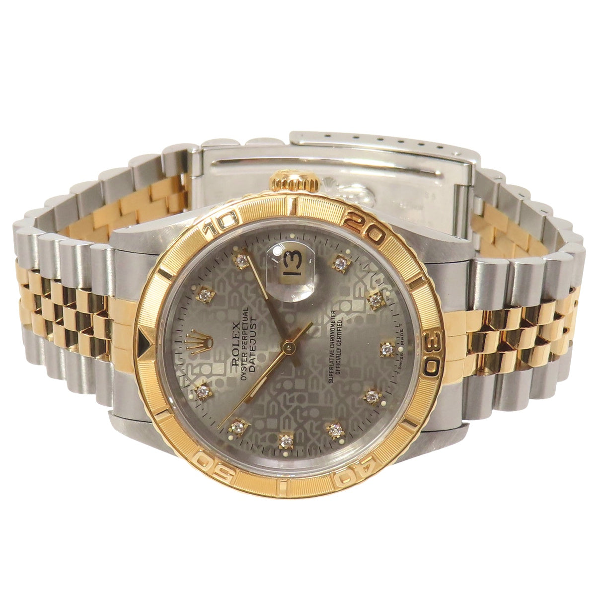 Datejust Thunderbird 16263G YG/SS X-number 10P 钻石表盘灰色电脑自动男士腕表