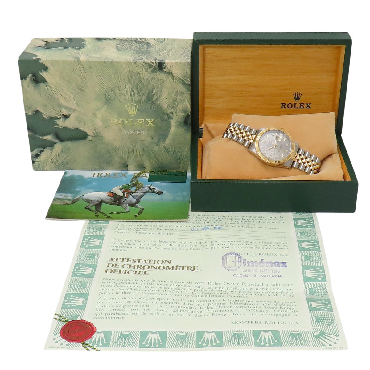 Datejust Thunderbird 16263G YG/SS X-number 10P Diamond Dial Gray Computer Automatic Men's