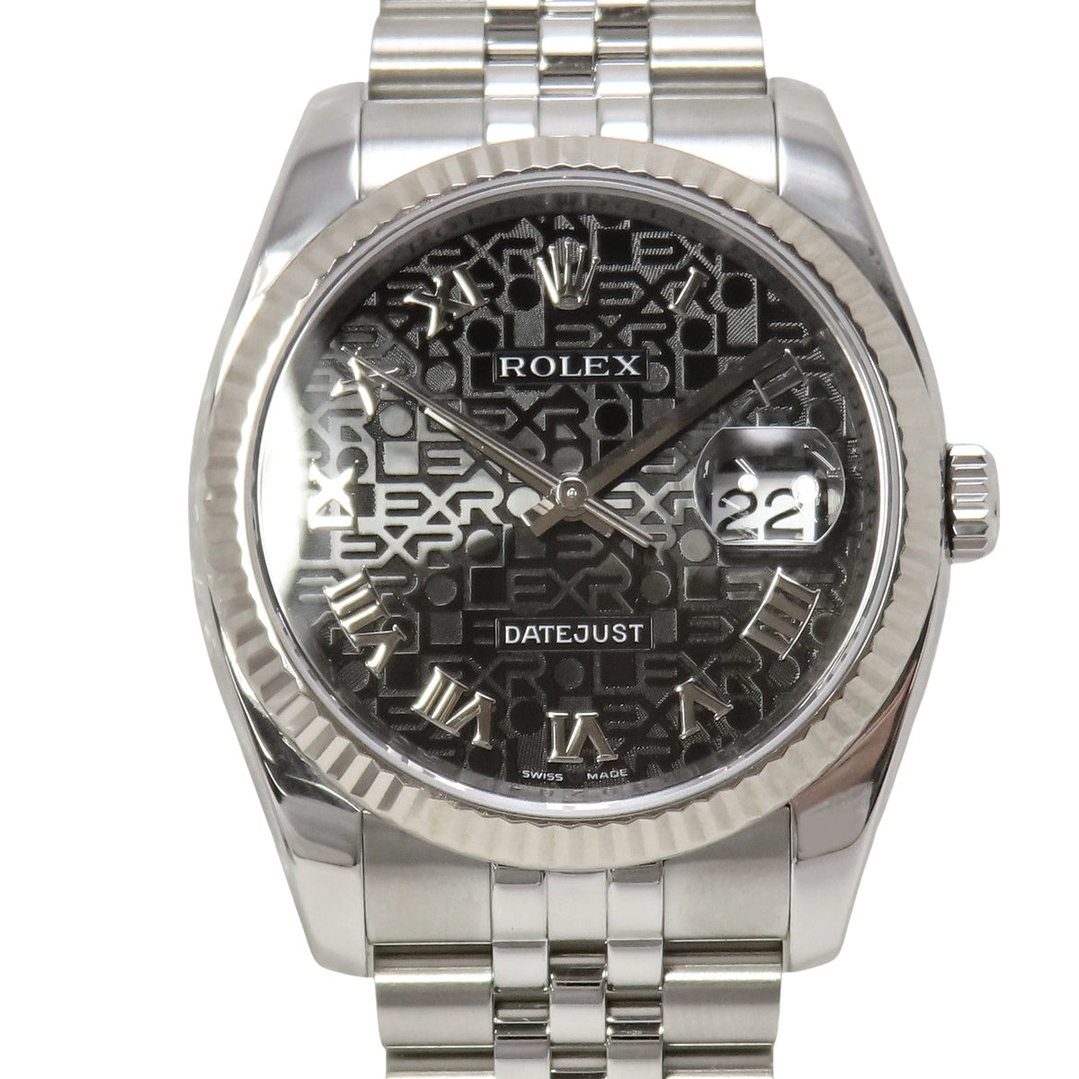 Datejust 116234 白金/不锈钢 M 字头电脑表盘黑色自动机械男士腕表
