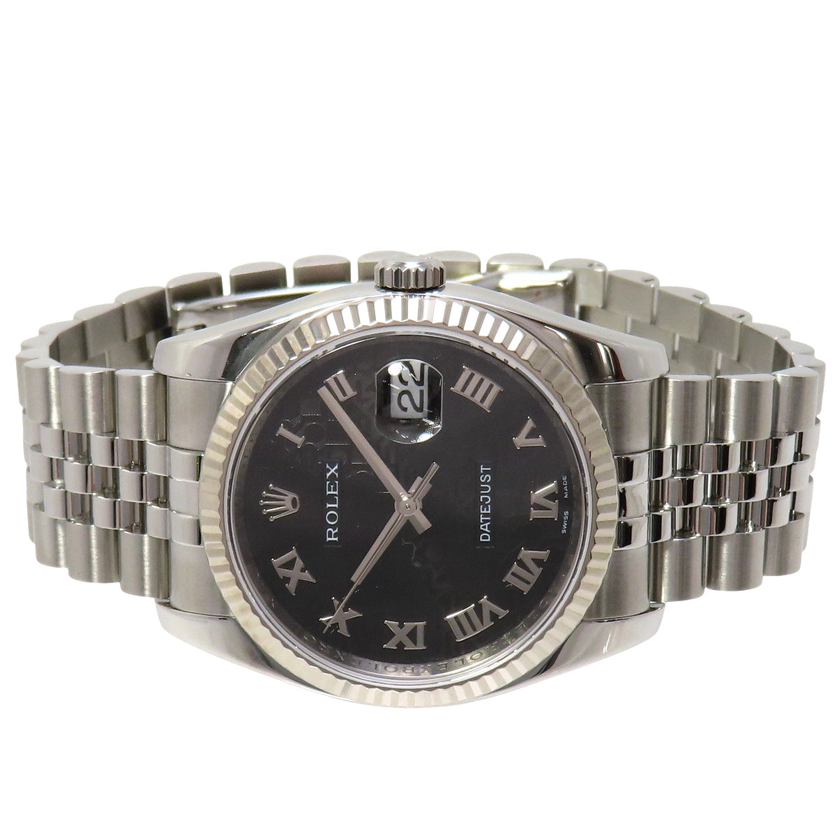 Datejust 116234 白金/不锈钢 M 字头电脑表盘黑色自动机械男士腕表