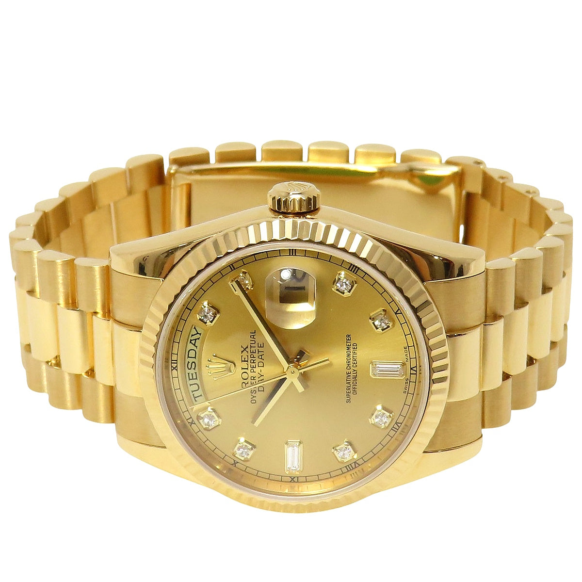 星期日历型 118238A YG D 香槟色 10PD 自动男士腕表